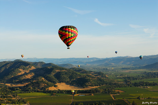 Hot Air Ballooning In Napa